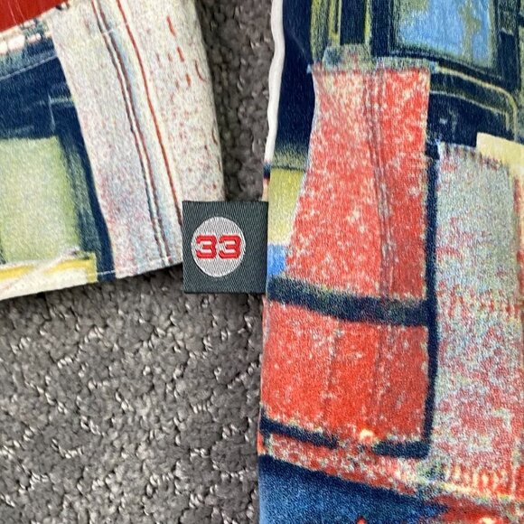 Vintage 33 Degrees New York All Over Print Button Down Shirt Men's Medium 90s - Picture 6 of 14